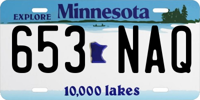 MN license plate 653NAQ