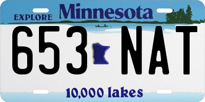 MN license plate 653NAT