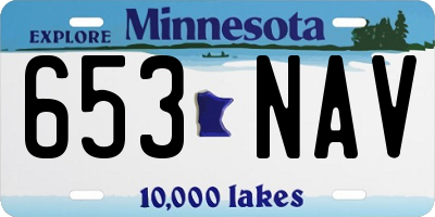 MN license plate 653NAV