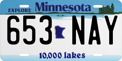 MN license plate 653NAY