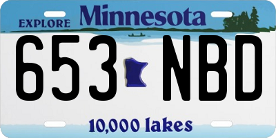 MN license plate 653NBD