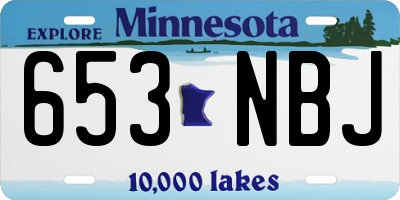 MN license plate 653NBJ