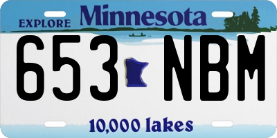 MN license plate 653NBM