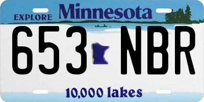 MN license plate 653NBR