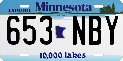 MN license plate 653NBY