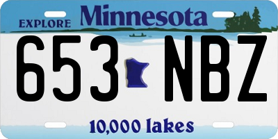 MN license plate 653NBZ