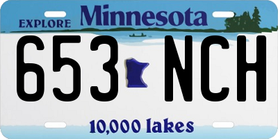 MN license plate 653NCH