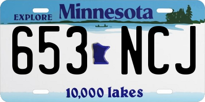 MN license plate 653NCJ