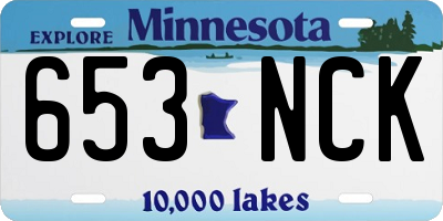 MN license plate 653NCK
