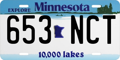MN license plate 653NCT