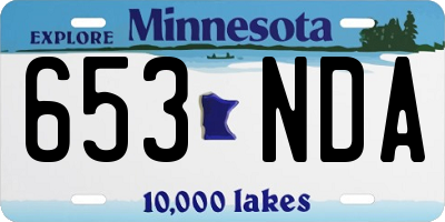 MN license plate 653NDA