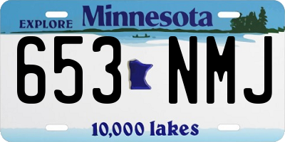 MN license plate 653NMJ