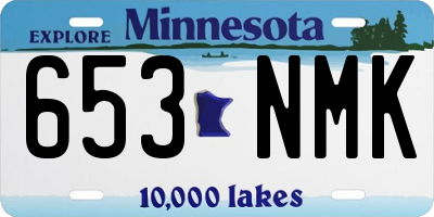 MN license plate 653NMK