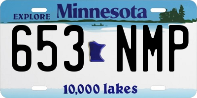 MN license plate 653NMP