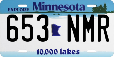 MN license plate 653NMR