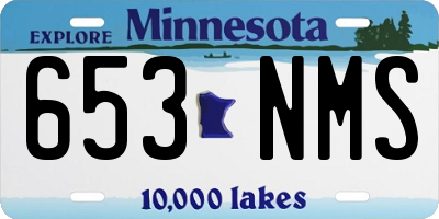 MN license plate 653NMS