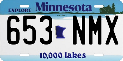 MN license plate 653NMX