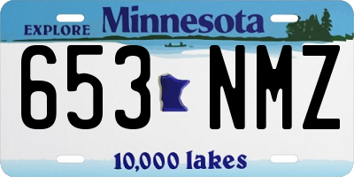 MN license plate 653NMZ