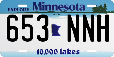 MN license plate 653NNH