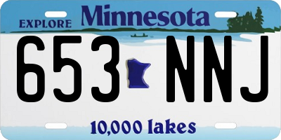 MN license plate 653NNJ