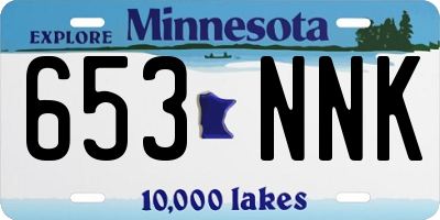 MN license plate 653NNK