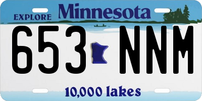 MN license plate 653NNM