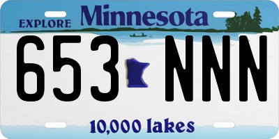 MN license plate 653NNN