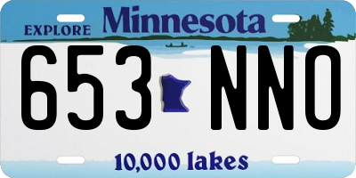 MN license plate 653NNO