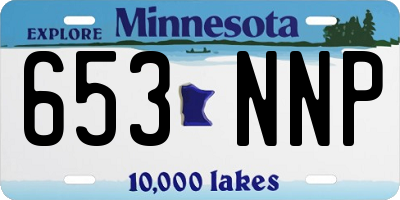 MN license plate 653NNP