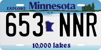 MN license plate 653NNR