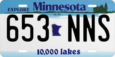MN license plate 653NNS