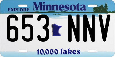 MN license plate 653NNV