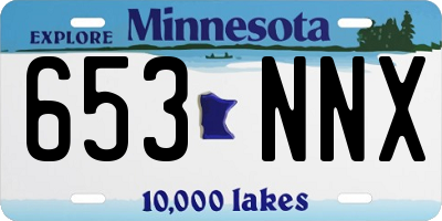 MN license plate 653NNX