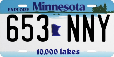 MN license plate 653NNY