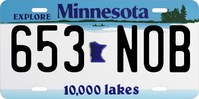 MN license plate 653NOB