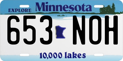MN license plate 653NOH