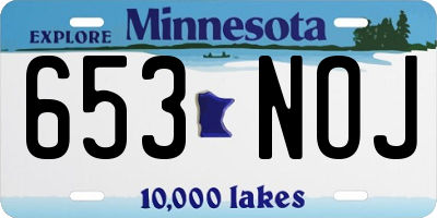 MN license plate 653NOJ