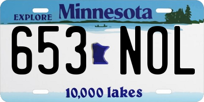 MN license plate 653NOL