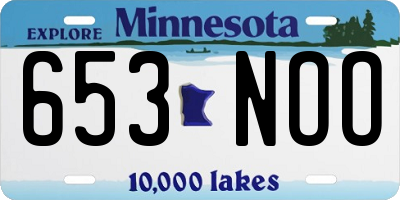 MN license plate 653NOO