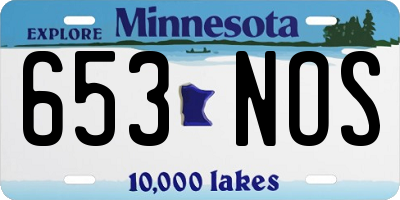 MN license plate 653NOS