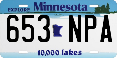 MN license plate 653NPA