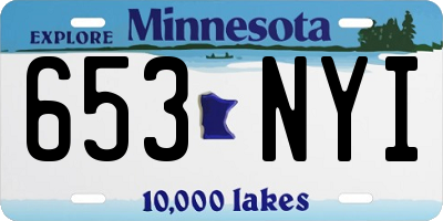 MN license plate 653NYI