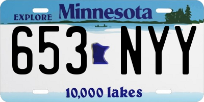 MN license plate 653NYY