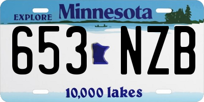 MN license plate 653NZB