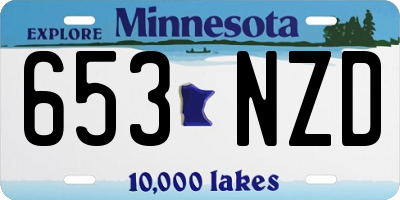 MN license plate 653NZD