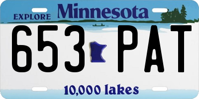 MN license plate 653PAT