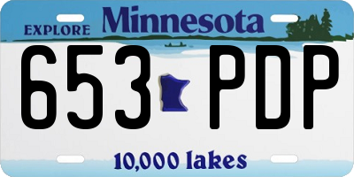 MN license plate 653PDP