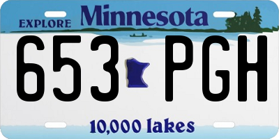 MN license plate 653PGH