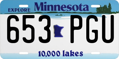 MN license plate 653PGU