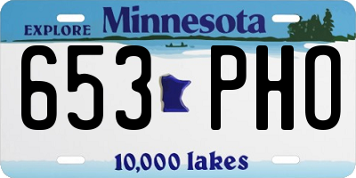 MN license plate 653PHO
